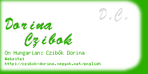 dorina czibok business card